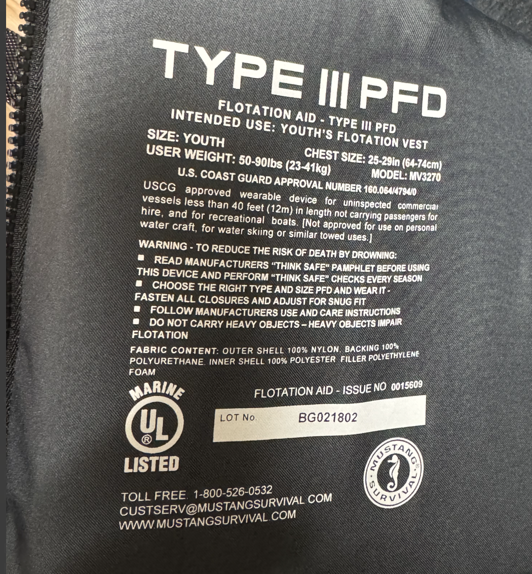 Kent Floatation Aid - Type III PFD (90LBS and over)