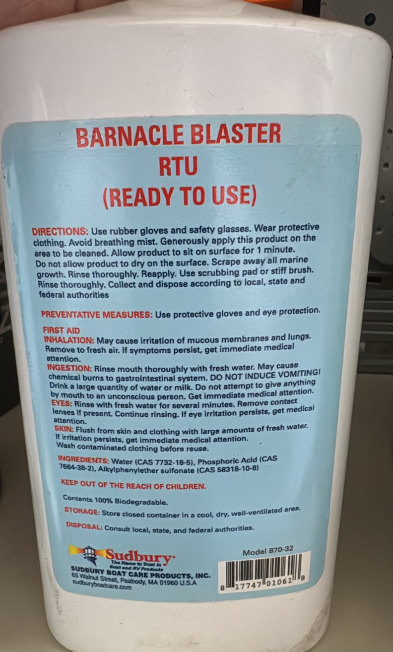 Sudbury Barnacle Blaster RTU Ready To Use - 32oz [870-32] - Open Box