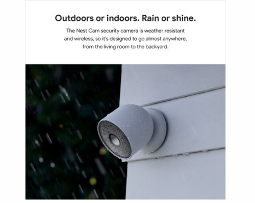 Google Nest Cam Battery Indoor/Outdoor Security Camera, 3-pack