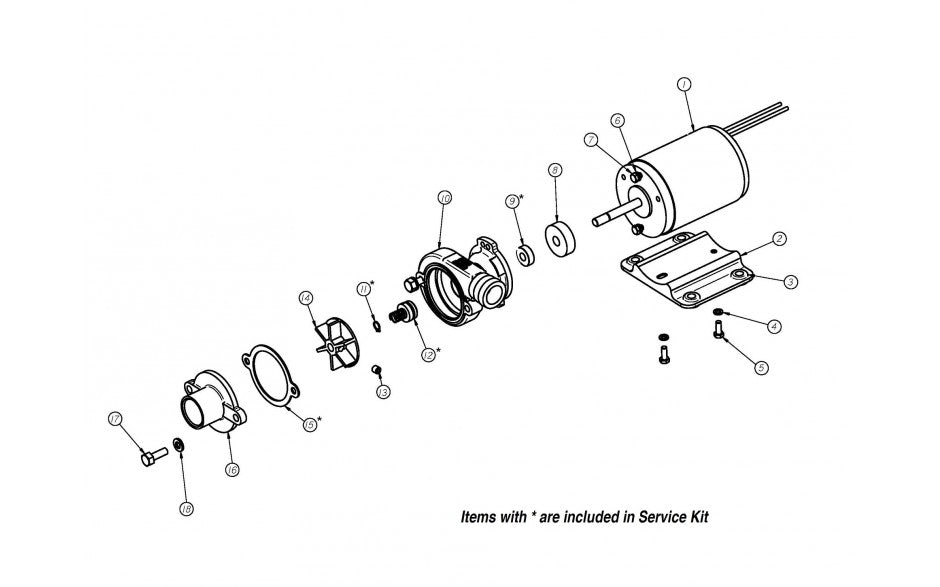 Pompe centrifuge/Baitwell GROCO Bronze 17 GPM [CP-20 12V]