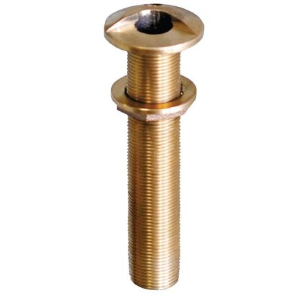 GROCO Accesorio pasacascos extralargo de bronce de 3/4" con tuerca [THXL-750-W]