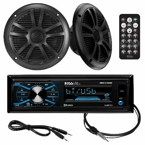Boss Audio MCBK634B.6 Marine Stereo  6.5" Speaker Kit - Black [MCBK634B.6]