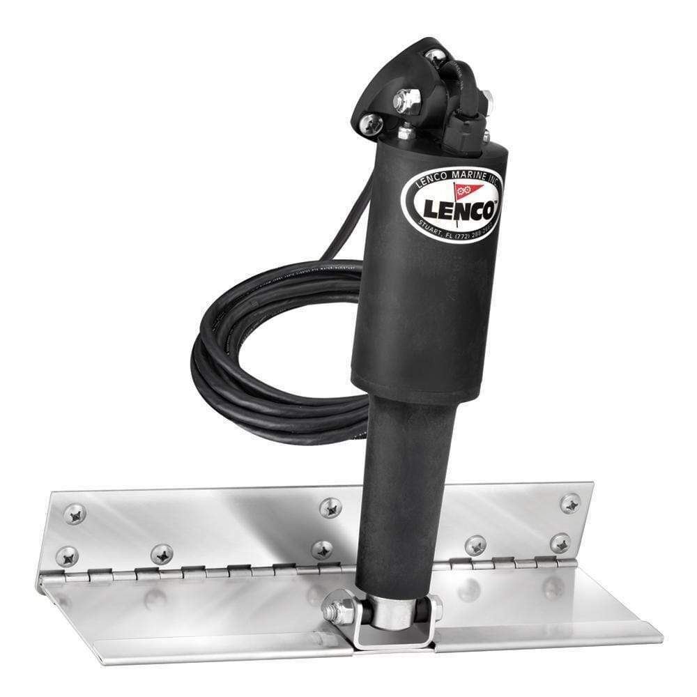 Lenco 12"x12" Edge Mount Trim Tab Kit 12v with LED Integrated Switch