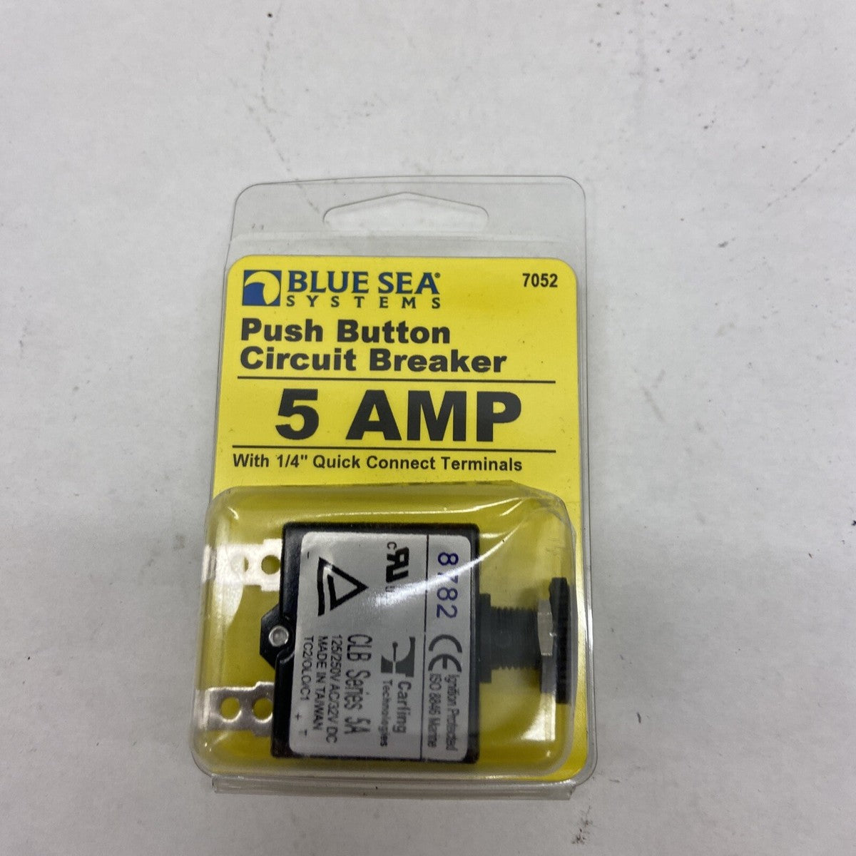 Blue Sea 5A Push Button Quick Connect Circuit Breaker - Open Box