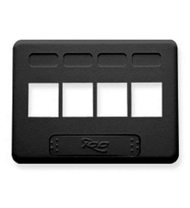 Faceplate, Furniture, Nema, 4-Port Black