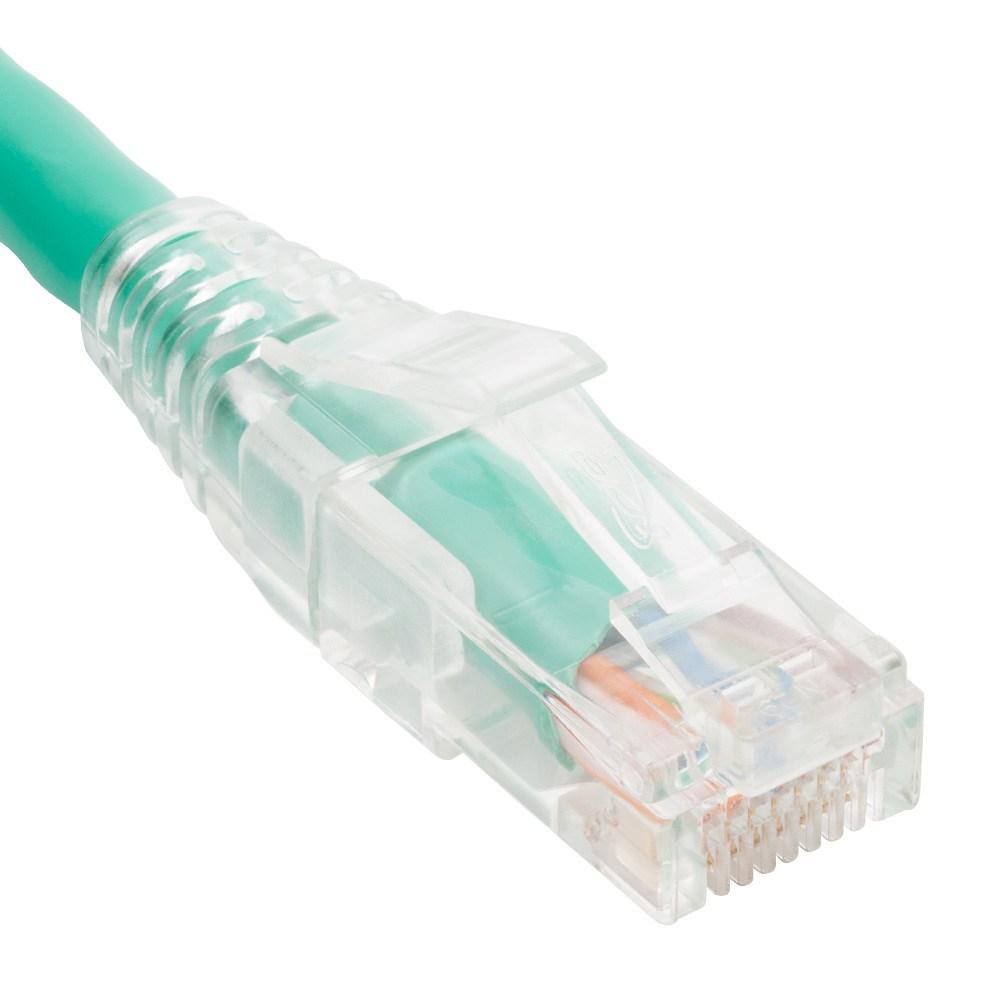 PATCH CORD CAT6 CLEAR BOOT3' GREEN