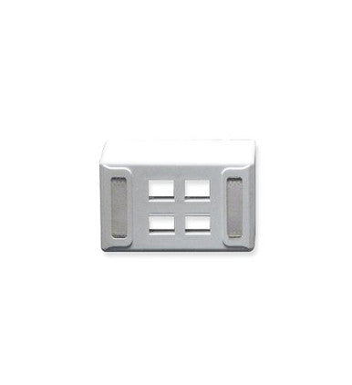 ICC FACEPLATE, FURNITURE, UNIV, 4-PORT WHITE