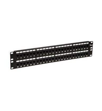 Panel de conexiones, Cat 6, alimentación directa 48-P, 2 RMS