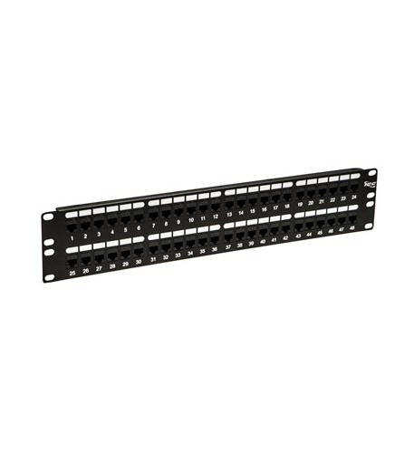 Panel de conexiones, Cat 6, alimentación directa 48-P, 2 RMS