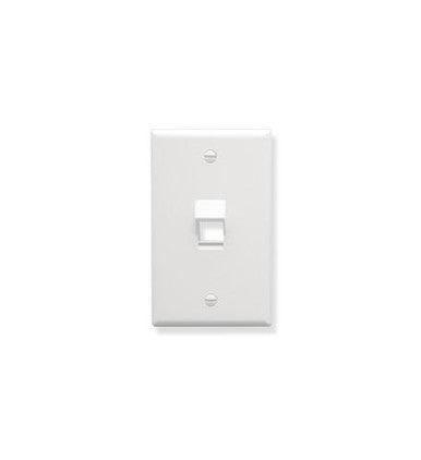 Icc Faceplate, Angled, 1-Gang, 1-Port, White