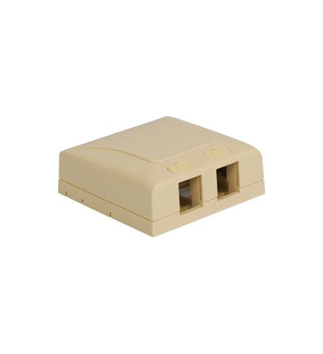 Icc Surface Mount Box, Elite, 2-Port, Ivory