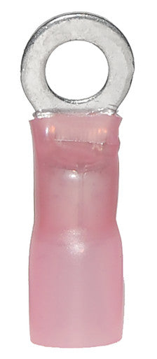 Ancor 8AWG 1/4 Terminal de anillo termorretráctil rojo paquete de 25