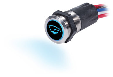 Blue Sea 4180 15A Pulsador Retroiluminado Interruptor Apagado-Encendido