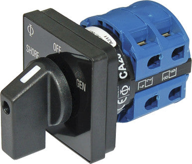 Interruptor giratorio Blue Sea 120VAC 30 Amp apagado + 2 posiciones