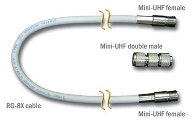 Digital 20' Rg8X W/Mini Uhf Female & Mini Uhf Double Male