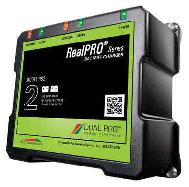 Chargeur de batterie Dual Pro RS2, 2 banques, 12 ampères