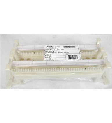 Bloque de cableado Icc 110 con pies, 100 pares, Cat 5E