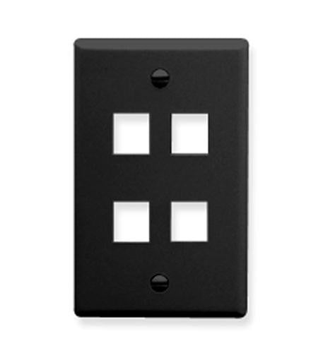 Icc Ic107F04Bk 4 Port Face Black