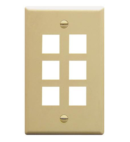 Icc Ic107F06Iv - 6Port Face Ivory
