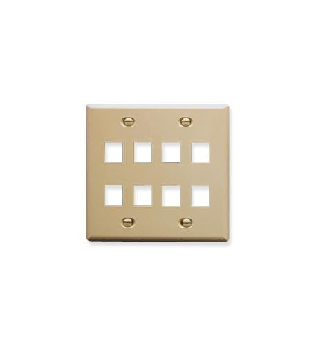 Icc Ic107Fd8Iv - 8 Port Face Ivory, 2-Gang