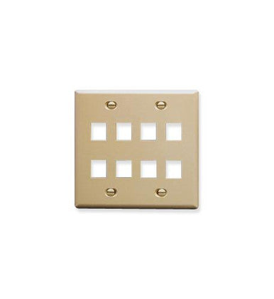 Icc Ic107Fd8Iv - 8 Port Face Ivory, 2-Gang