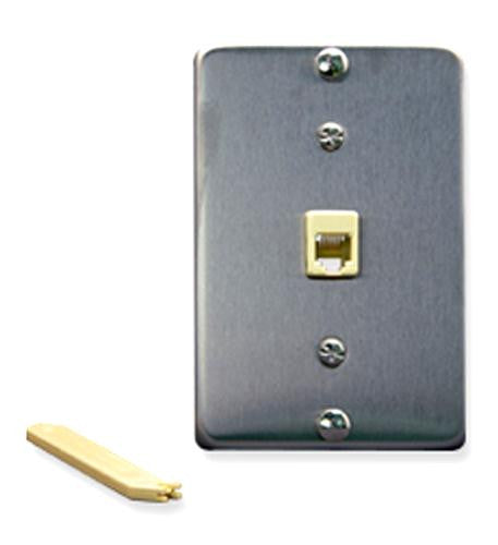 Icc Wall Plate Idc 6P6C Stainless Steel
