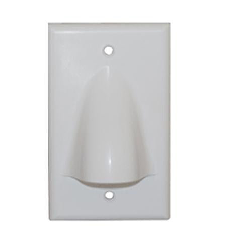 Faceplate 1 Gang Bulk Nose White
