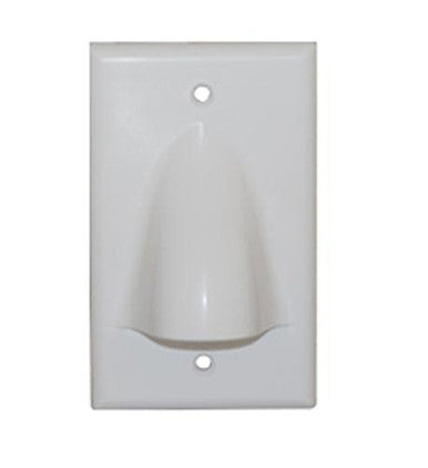 Faceplate 1 Gang Bulk Nose White