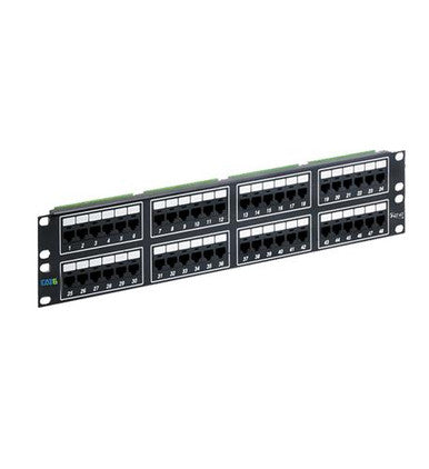 Icc Patch Panel, Cat 6, 48-Port, 2 Rms