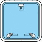 Lewmar Size 60 Low Profile Hatch Flange Base
