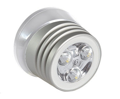 Lumitec Zephyr Deck Light White LED White Base Brushed Finish 12/24v
