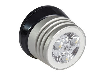 Lumitec Zephyr Deck Light White LED Black Base Brushed Finish 12/24v