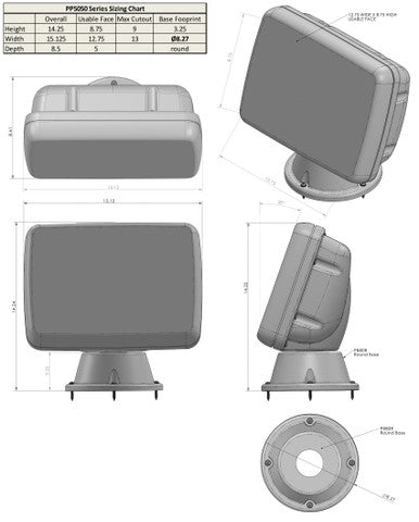 Navpod PP5050-26 Powerpod for Simrad GO12-XSE