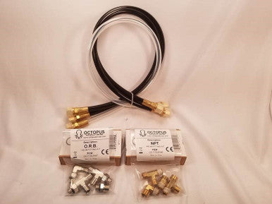 Octopus 30" Hose & Kitting Kit Includes ORB & NPT Helm Fittings