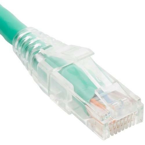 PATCH CORD, CAT 6, CLEAR BOOT, 7' GREEN