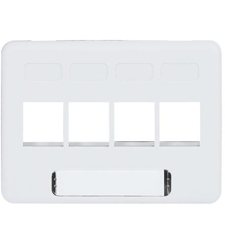 Faceplate, Furniture, Nema, 4-Port White