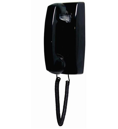 Cortelco 255400-VBA-NDL Black wall no dial