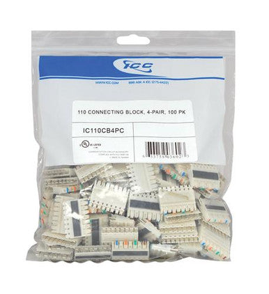 110 Connecting Block, 4-Pair, 100 Pk