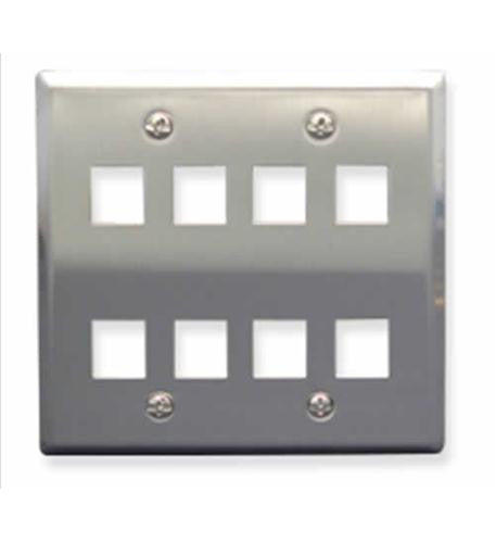 Ic107Df8Ss 8 Port Faceplate Stainless
