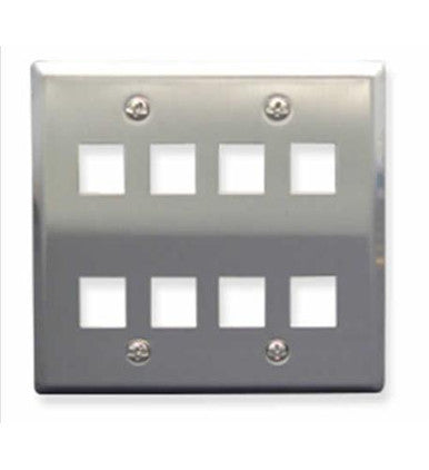 Ic107Df8Ss 8 Port Faceplate Stainless