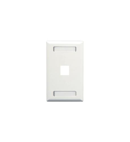 Icc Faceplate, Id, 1-Gang, 1-Port, White