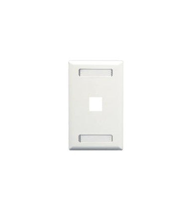 Icc Faceplate, Id, 1-Gang, 1-Port, White
