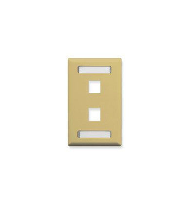 Plaque frontale Icc, identification, 1 groupe, 2 ports, ivoire