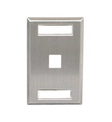 Icc Faceplate, Id, Stainless, 1-Gang,1-Port